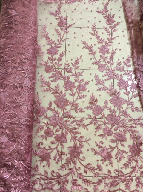 Kain tulle bordir merambat