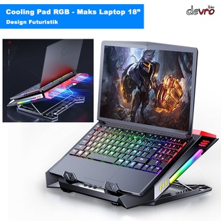 Cooling Pad Laptop Gaming Turbocharged RGB LED Light 2 Fan - MC X500