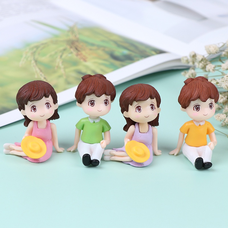 # Kaos T-Shirt Wanita Lengan Pendek Motif Print #Miniatur Figur Pasangan Kekasih Untuk Dekorasi Rumah Boneka