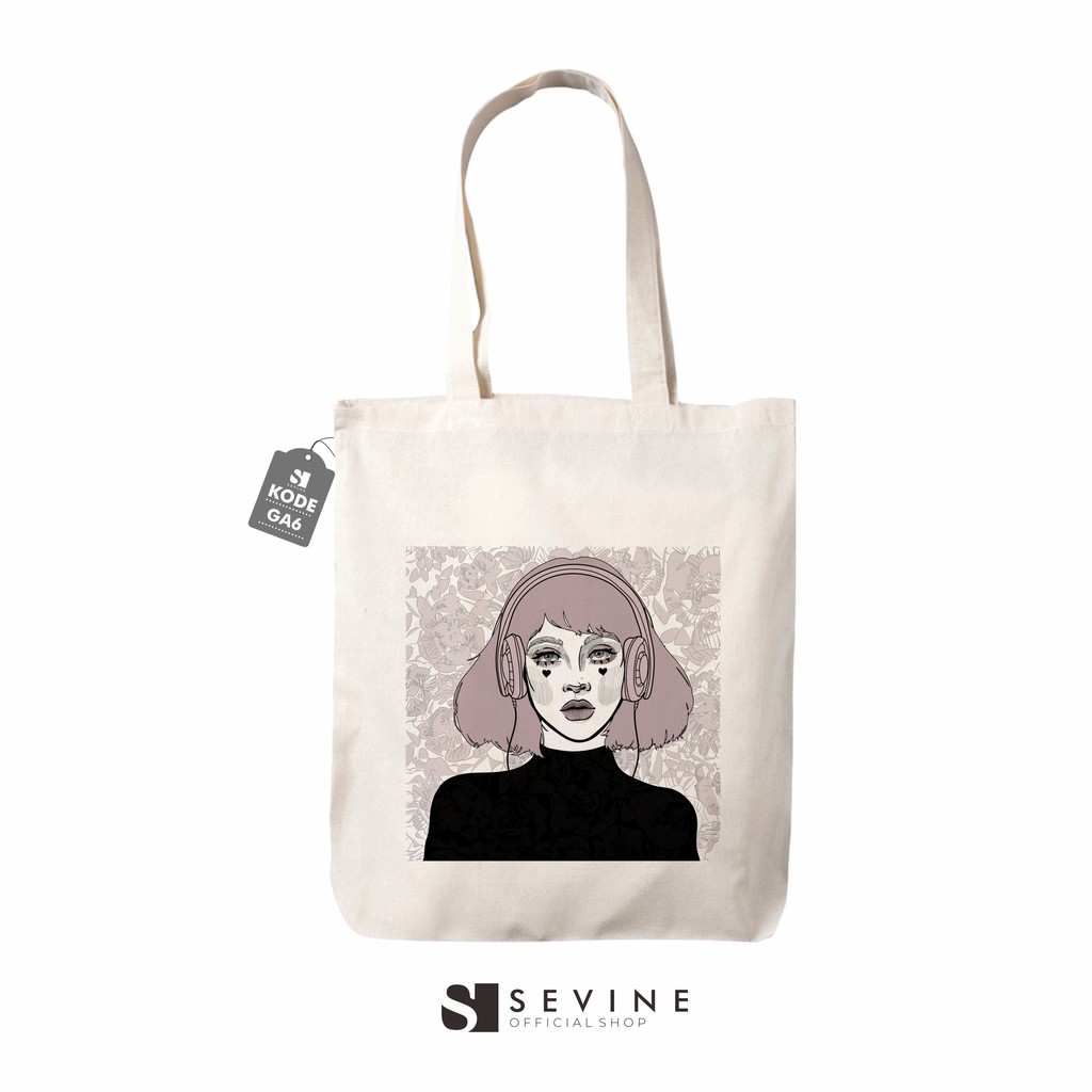 Sevine Totebag Tas Wanita Tote Bag Resleting Aesthetics Vintage - GA