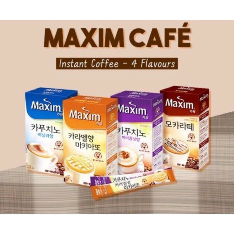 

Maxim Coffee Cafe Caramel Machiato Hazelnut Mocha Vanilla Sachet