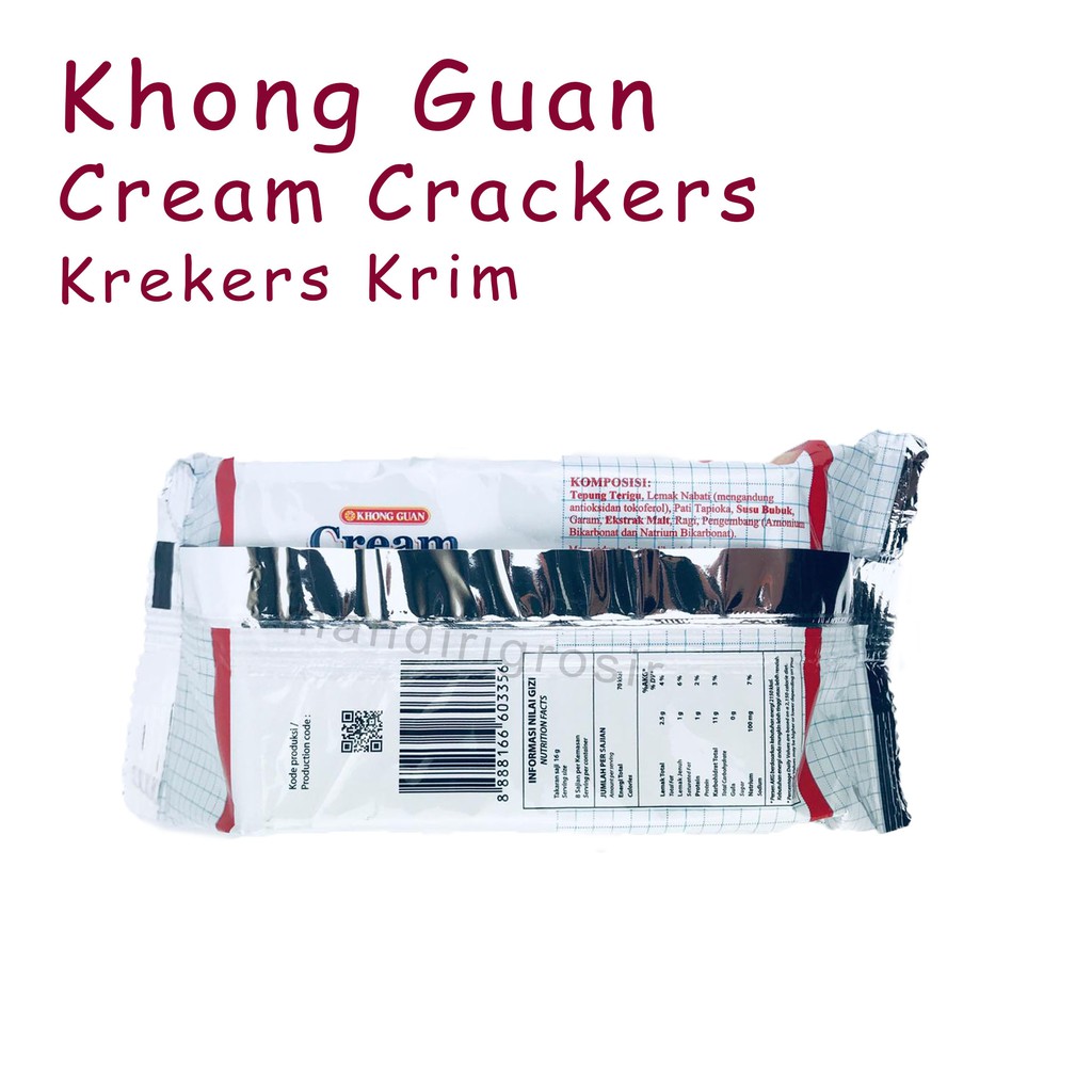 Cream crackers *Khong guan * Biskuit * 120g