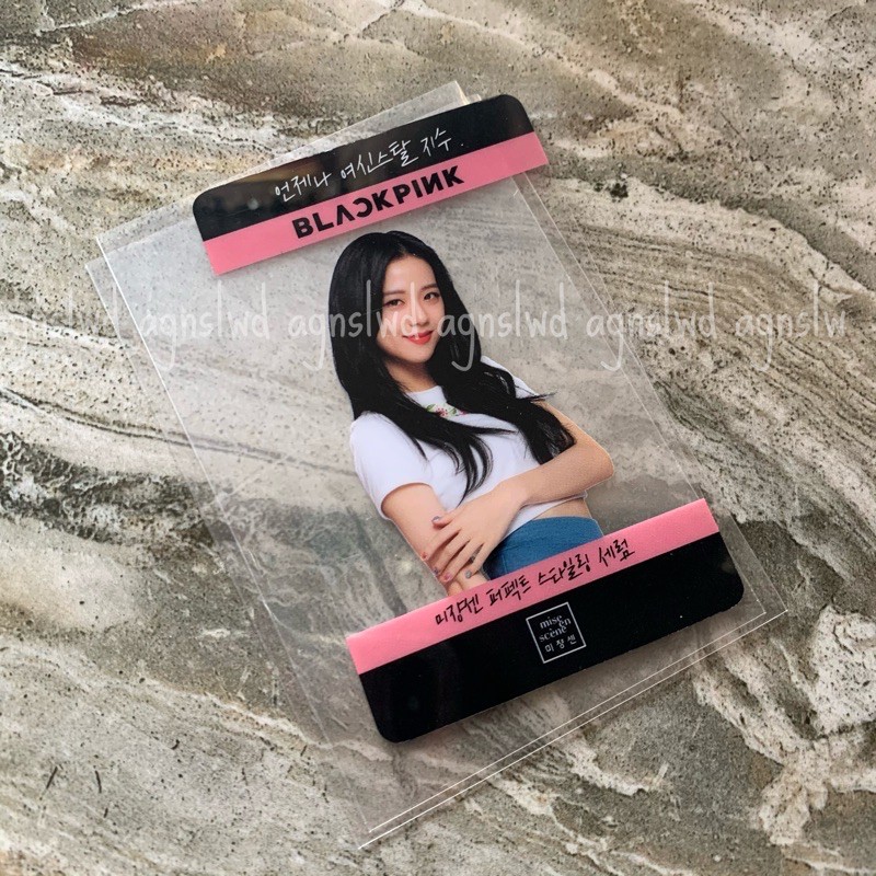 Jisoo blackpink mise en scene transparent photocard (pc transparan)