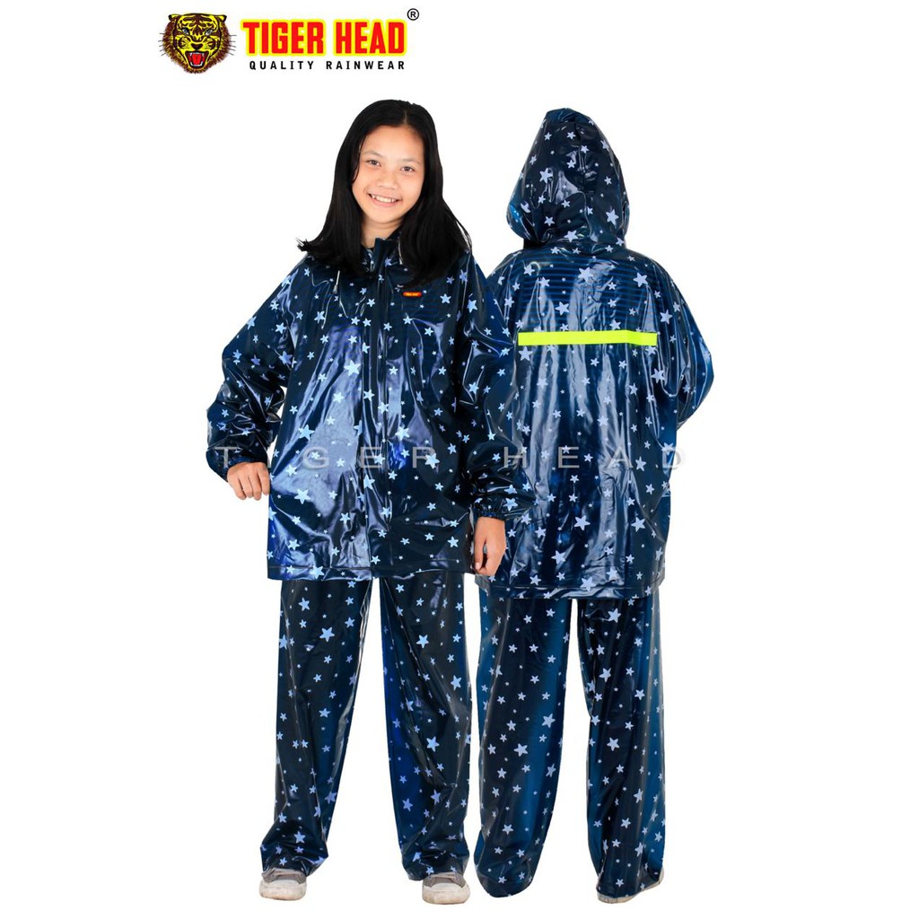 JAS HUJAN SETELAN REMAJA JETSTAR TIGER HEAD 68329 BAHAN TEBAL