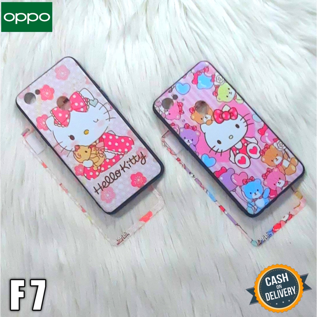 Casing Oppo F7 Case Fuze Carachter + Tempered Glass