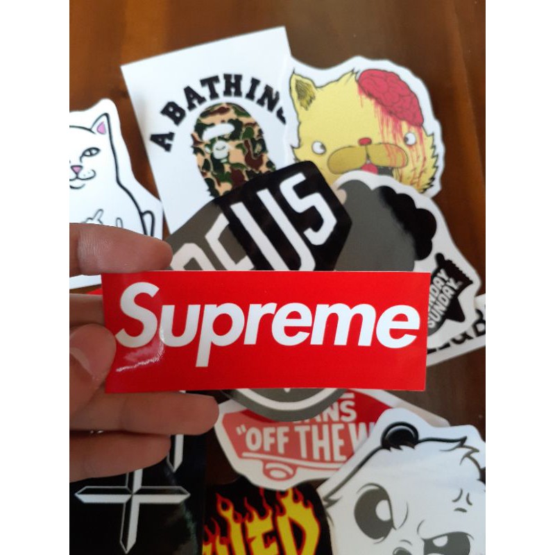 STICKER PACK DISTRO BRAND STICKER LAPTOP STICKER TUMBLER ISI 12 KOPER BRAND LOGO aesthetic deus