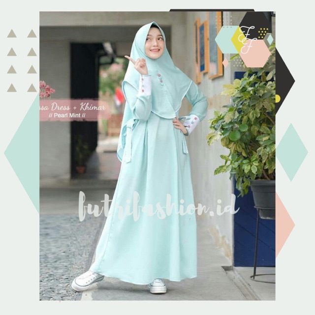 Nessa Dress + Khimar (Size : S M L XL)