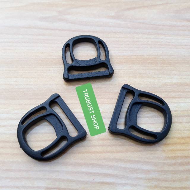 Ring D plastik pp 2,5cm hitam buckle tas jual ecer per 1pc aksesoris tas murah