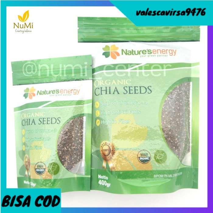 

⭐BISA COD⭐ Nature's Energy Organic Black Chia Seeds 100G| Biji Chia Organik 100G