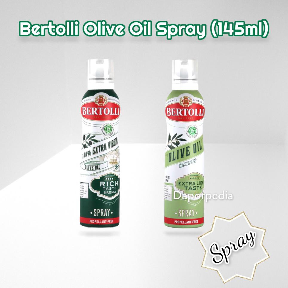 

Bertolli Extra Virgin / Exra Light / Olive Oil Spray 145ml 145 ml Minyak Zaitun Spray
