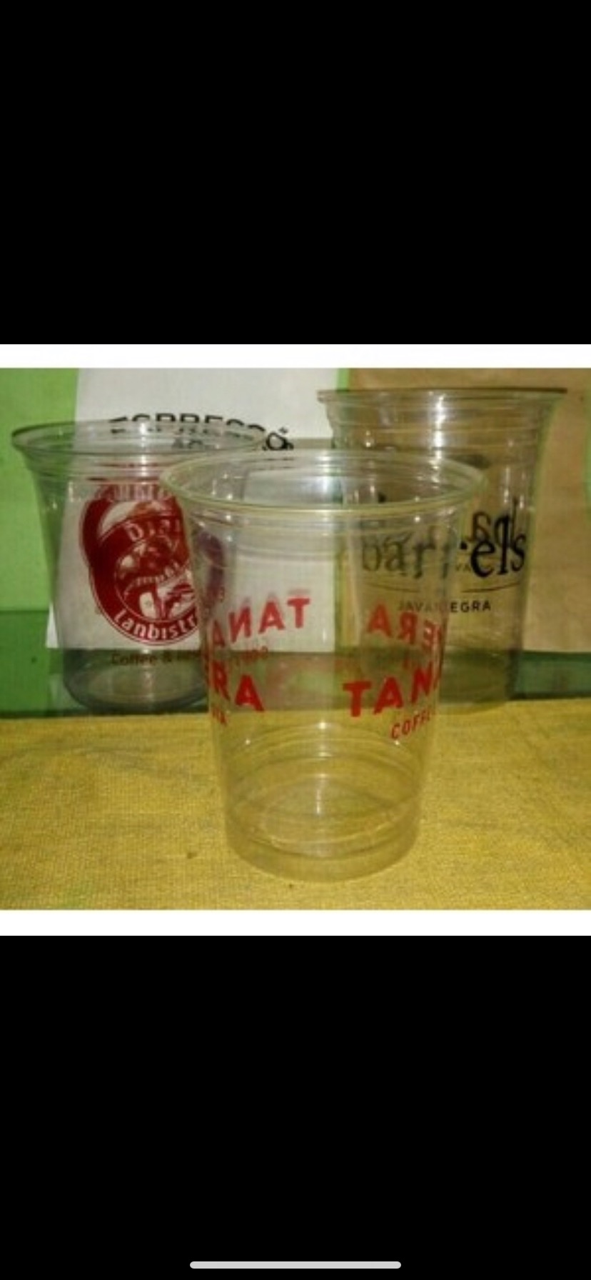 Flat Lid / Tutup Datar Gelas Plastik Pet Ukuran 12oz, 14oz Dan 16oz