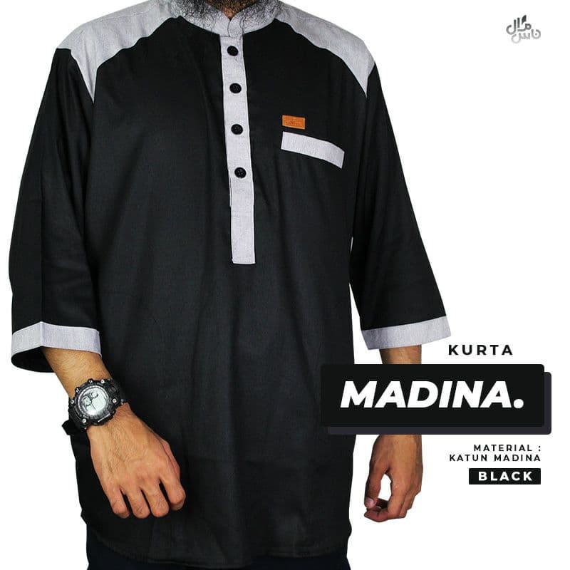 Koko Kurta Pria Bahan Katun Madina Adem dan Lembut.