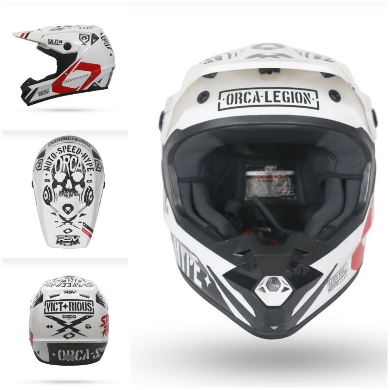 HELM RSV ORCA ESQUELETO SERIES SUPERMOTO WHITE