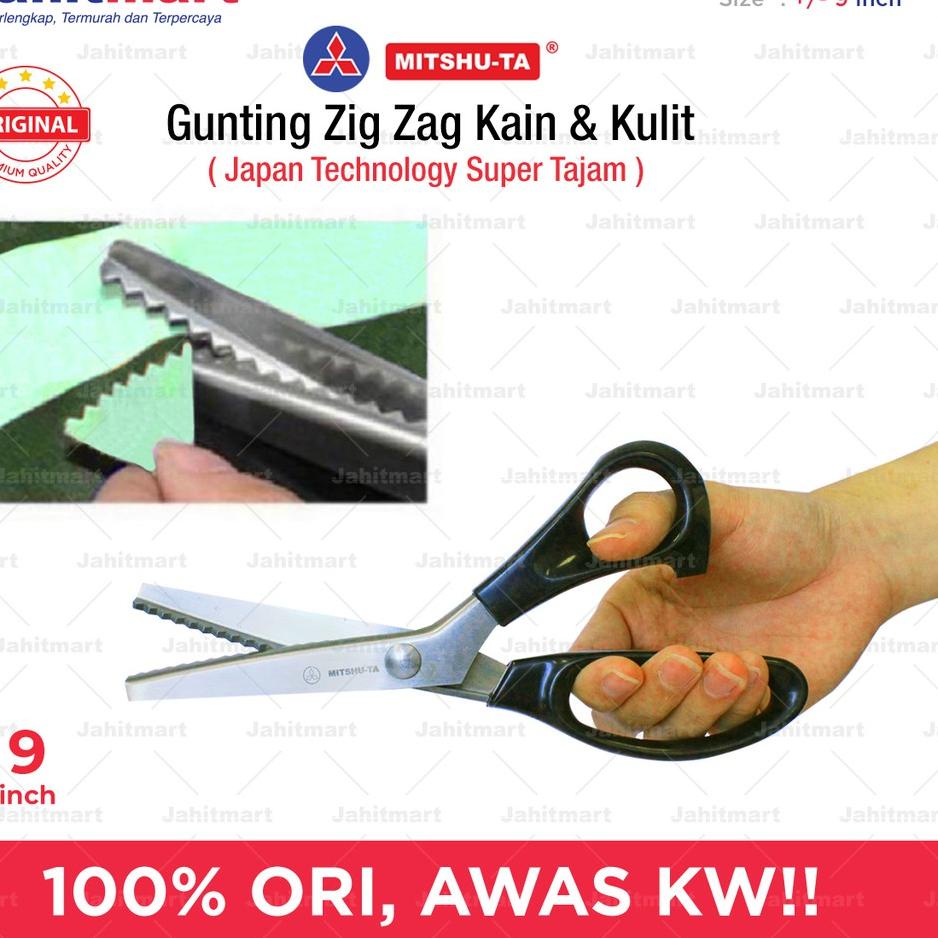

Promo - Gunting Zig Zag Kain & Kulit Merk MITSHU-TA ✓