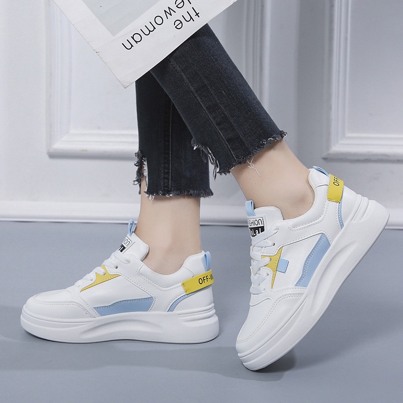 [Import] Taspopo 1015 Sepatu Sneaker Kasual Wanita Bertali Korea Original Luar Negeri Murah Premium