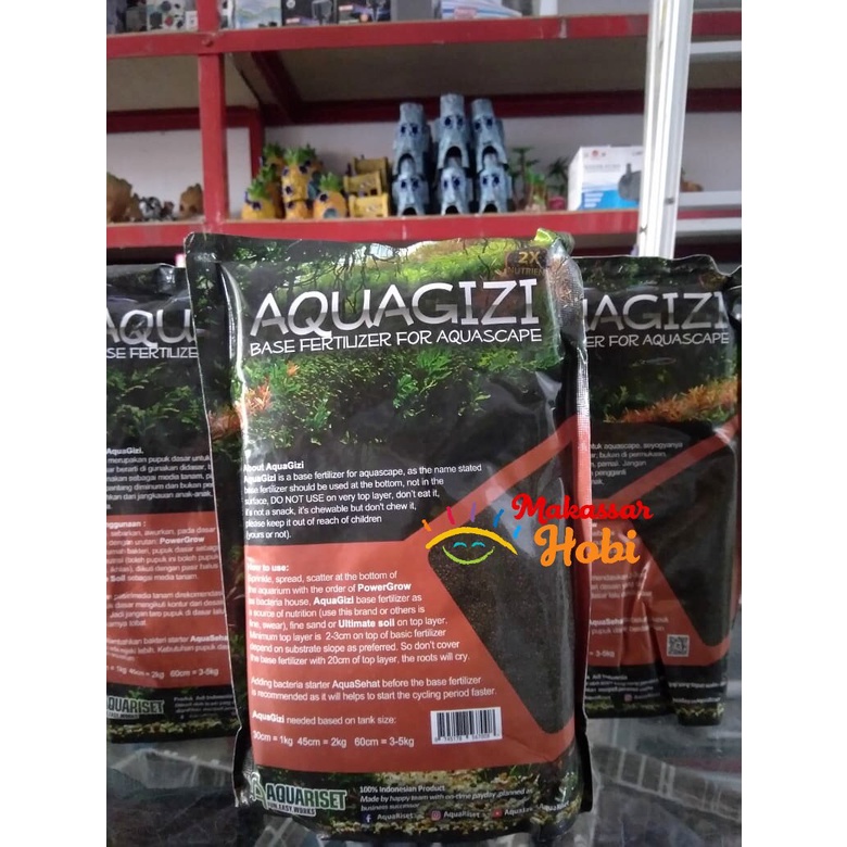 Aqua Gizi 1 kg Pupuk Dasar untuk Aquascape Aquagizi 1kg Murah Pukdas