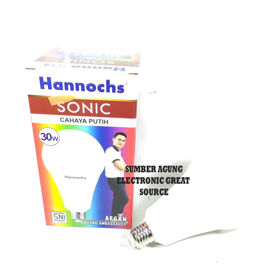 Hannochs Lampu LED Sonic 30W 30 Watt Cahaya Putih Bergaransi SNI Super