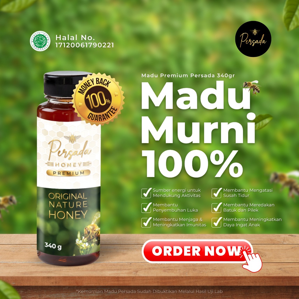 

MADU PREMIUM PERSADA 340 GRAM || MENIGKATKAN IMUNITAS, PEREDA BATUK, MADU MURNI 100%