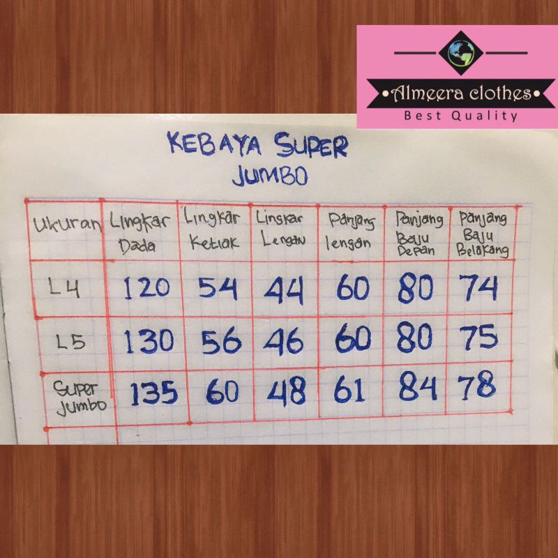 kebaya lurik super jumbo 4L Ld120 cm , 5L Ld 130 cm dan Super jumbo ld 135 cm raja keong-3