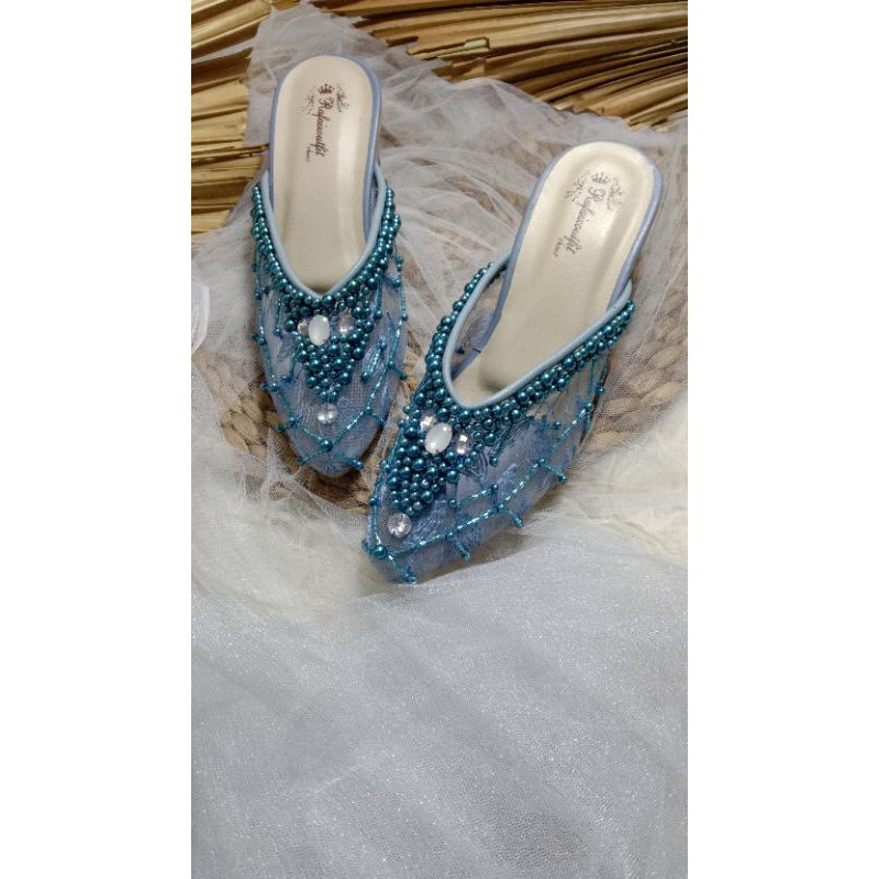 sepatu yohana wedding wanita sepatu ice blue 5cm