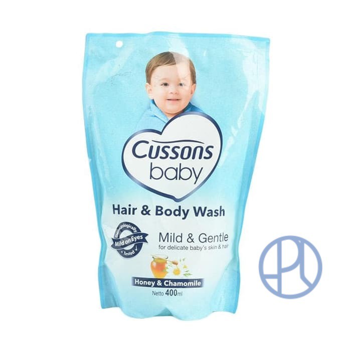 SABUN MANDI BAYI CUSSONS BABY HAIR BODY WASH 400 ML 