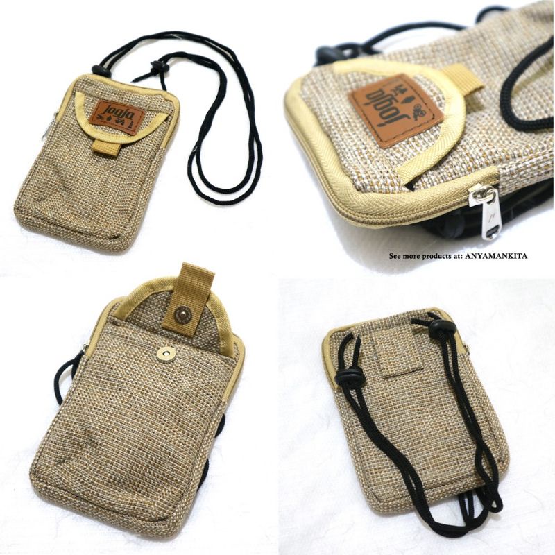 Tas Selempang Pasport Goni Sintetis / Slingbag Handphone HP