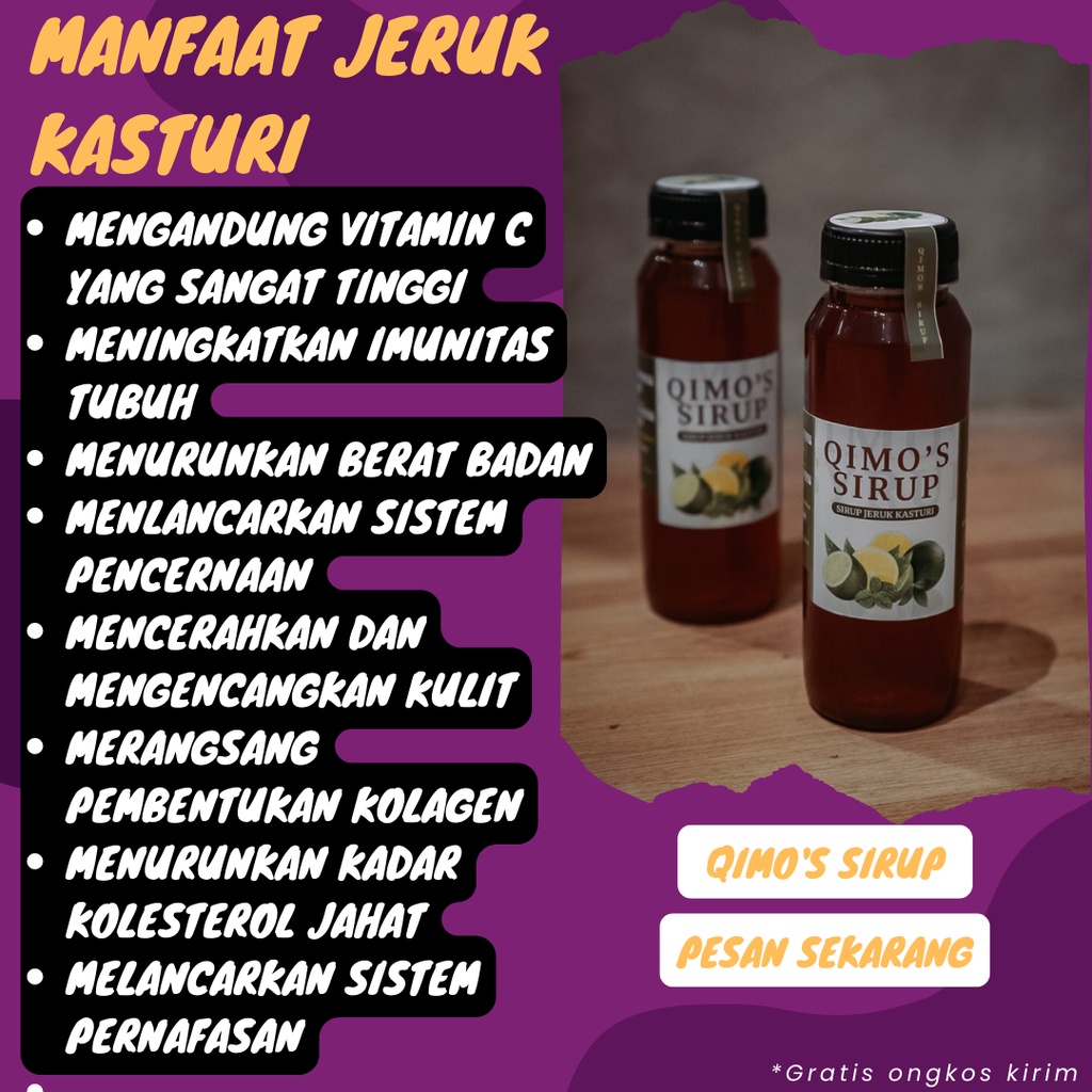

Qimo’s Sirup 1000 ml - Sirup Jeruk Kasturi/ Sirup Kasturi/ Orange Syrup/ Sirup Orange/ Sirup Asli Pontianak/ Sirup Kastusi/ Sirup Buah Jeruk/ Sirup Sehat dan Alami