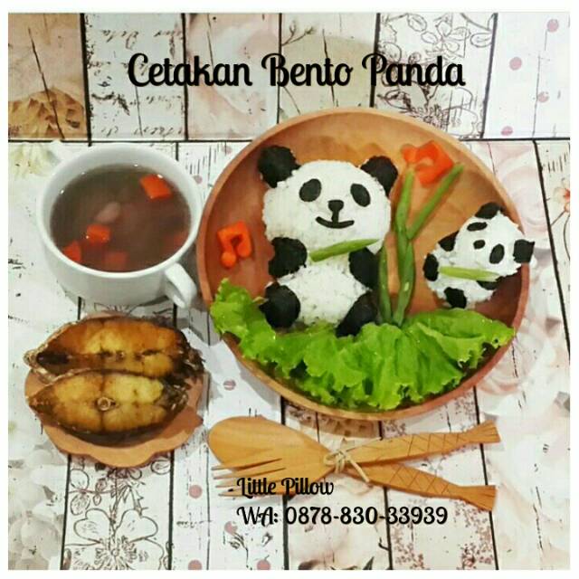 (BABY PANDA PINK) Cetakan Bento Karakter / Cetakan Nasi Unik / Nori Cutter Panda