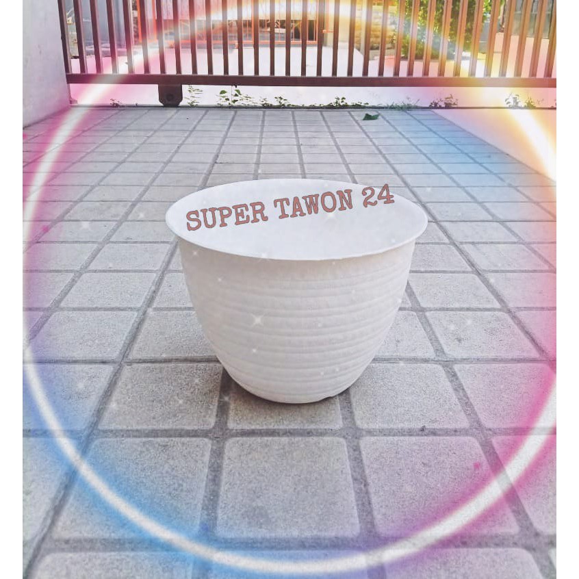 Pot Super Tawon 24 Putih Garden Of Love Pot Tawon Putih Tirus Pot Tawon Pirus 18 20 21 25 27 - Pot Tawon 24