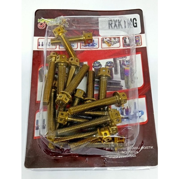 Set baut blok kalter RX KING Probolt stainless original thailand set 17 pest kiri/kanan heng probol