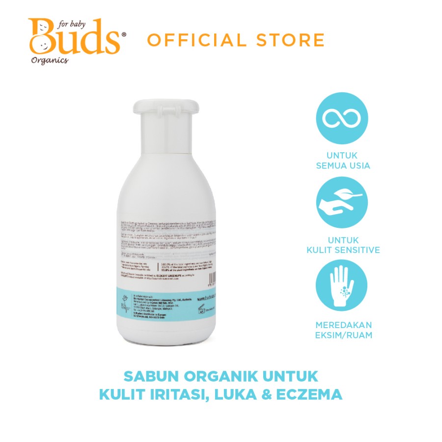 Buds Soothing Organics Super Soothing Hydrating Cleanser Sabun Shampo