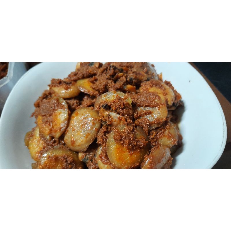 

Rendang Jengkol campur lokan Oleh oleh padang