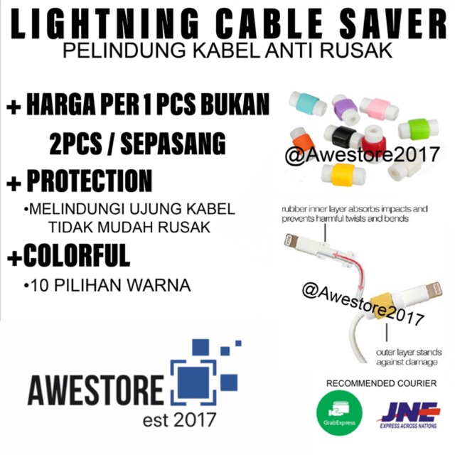 Pelindung Kabel Data Iphone Charger Cable Protector Lightning Saver High Quality