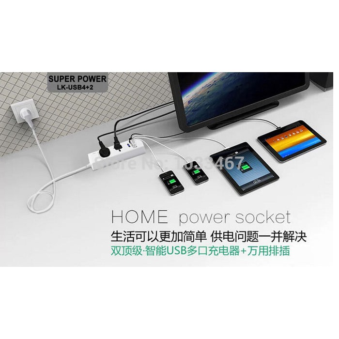 Stop Kontak / colokan Xiaomi Mi Smart Power Strip Plug Adapter With 3 USB Port 2