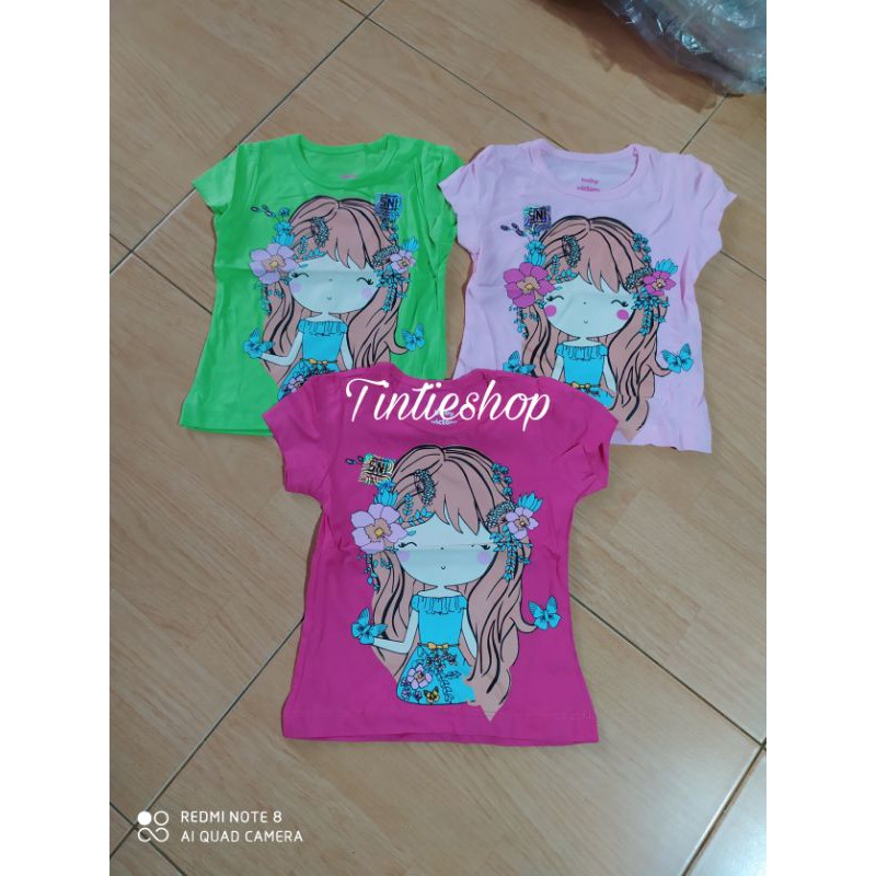 Baju atasan kaos anak perempuan 1&amp; 2 tahun