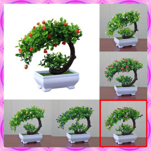 Bunga Bonsai Perlengkapan Plastik Bonsai Artifisial Pohon Bonsai Tanaman Hias Dekorasi Rumah Cantik Shopee Indonesia