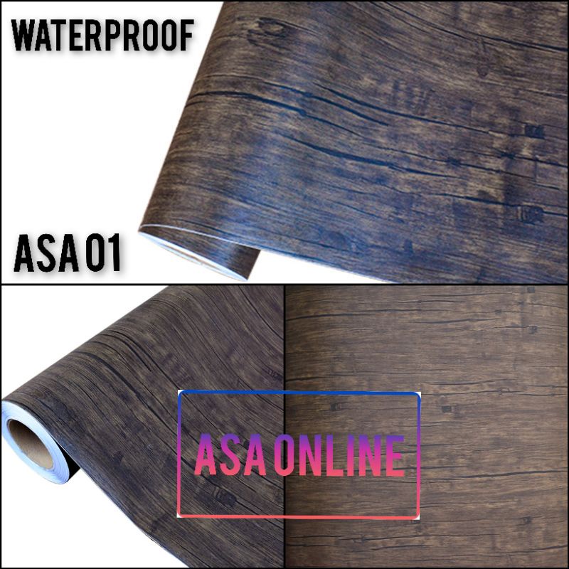 Wallpaper Stiker Lemari Kayu Meja Dinding Lantai Dapur Anti Air Panas Dan Anti Minyak High Quality