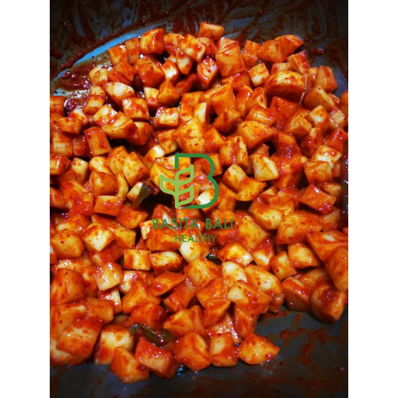 

Kimchi Lobak Pedas 1kg / Kimchi Basita Bali