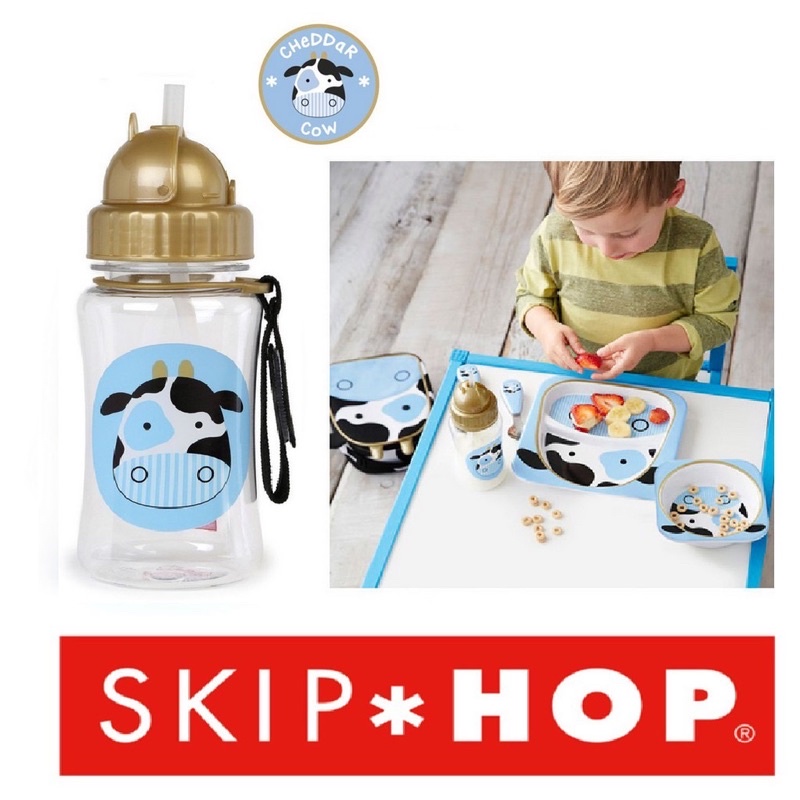 Skip Hop Zoo Straw Bottle Skiphop Botol Minum Anak Sedotan Tritan 350ml