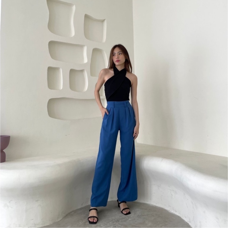 Ghea HW Culotte —— Ocha Wear | Celana Panjang Cargo Kulot Wanita | High Waist Cullote Pants