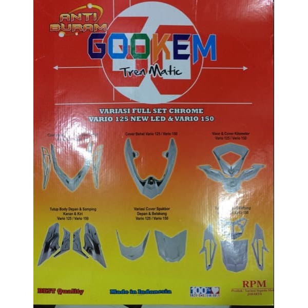 AKSESORIS CANTIK Variasi Full Set Chrome Vario 150 125 New Led MOTOR