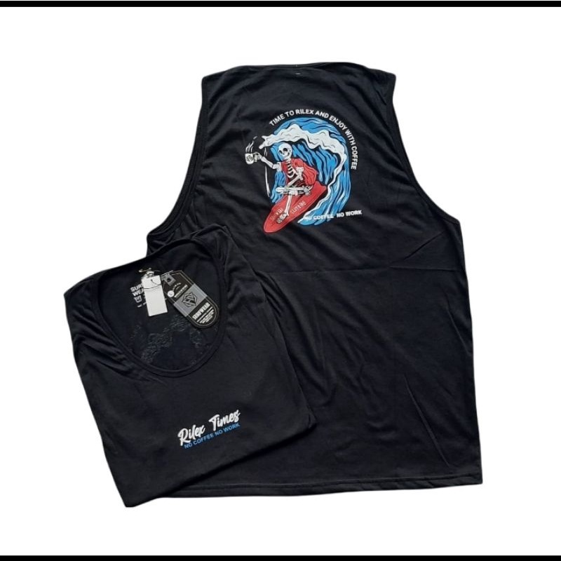 Kaos dalam motif distro - singlet distro - kaos dalam pria original - singlet pantai