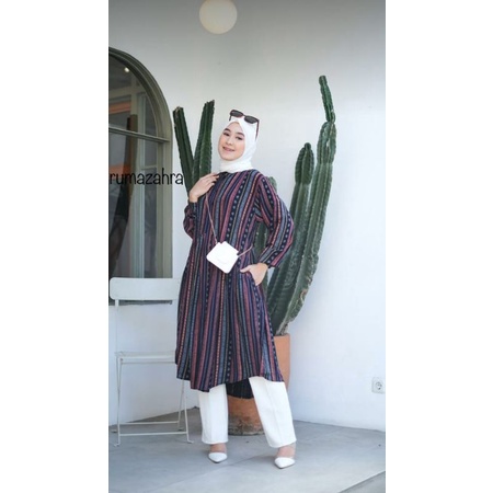 Baju Atasan Tunik / Gamis Tunik Motif 03 By Ririn Collection