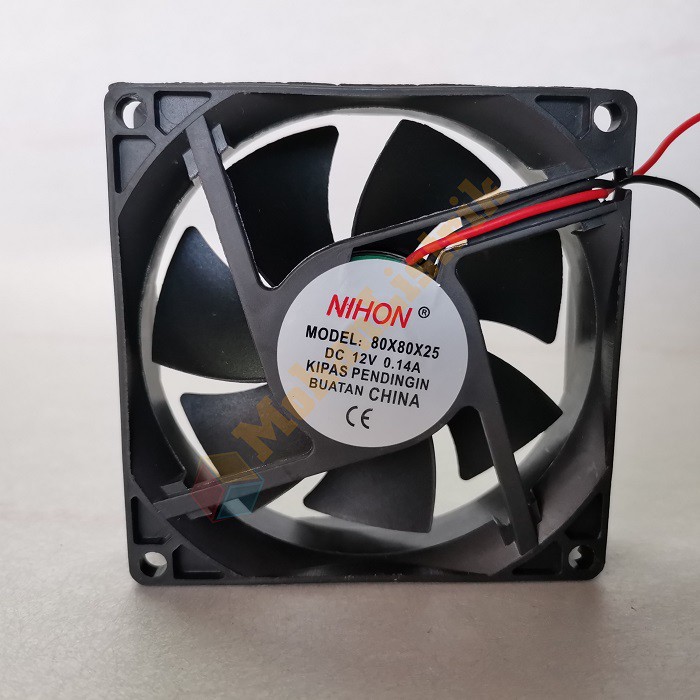 Kipas Pendingin Video Fan DC 12V 80x80x25 mm