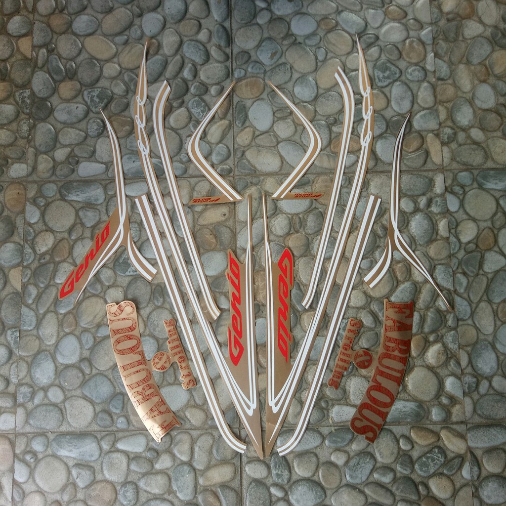 stiker striping motor Honda Genio 2020 Fabulous ,gold