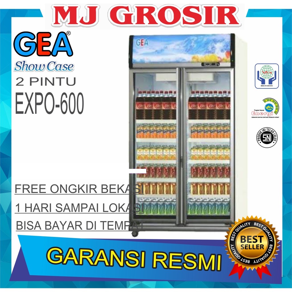 SHOWCASE GEA EXPO 600 DISPLAY COOLER KULKAS MINUMAN DUA PINTU