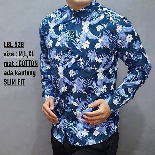 BAJU BATIK PRIA SLIM FIT MODERN DAN KEMEJA SLIMFIT MEWAH LENGAN PANJANG MIX CLOTHING LBL 528