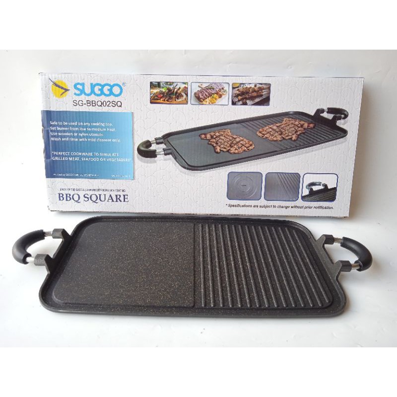 Jual SUGGO BBQ Square Multi Grill Pan Alat Panggang Tanpa Arang