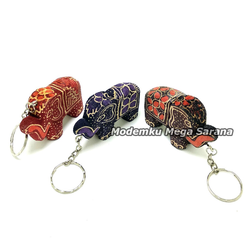 Souvenir Gantungan Kunci GKBTK02 Gajah Batik Indonesia