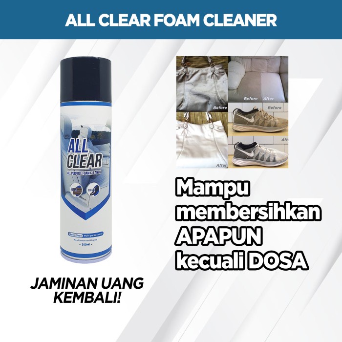 NEW FORMULA ALL CLEAR Multi Foam Cleaner ORIGINAL by. GENIO